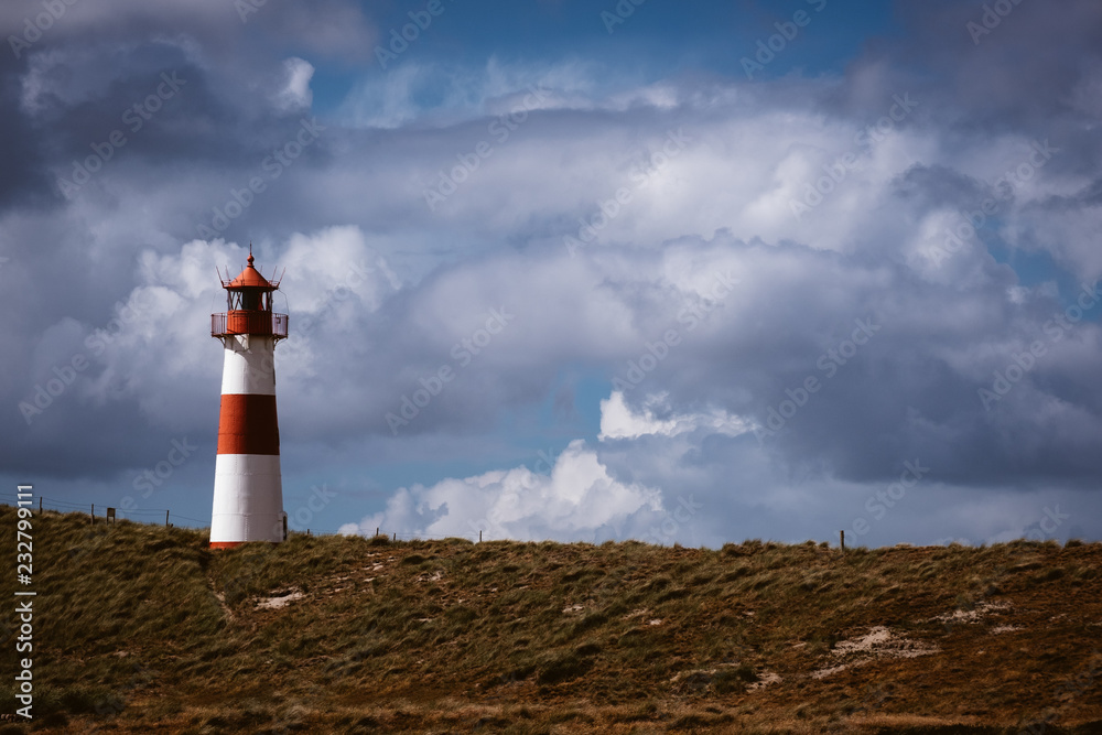 Leuchtturm am Ellenbogen auf der Insel Sylt.