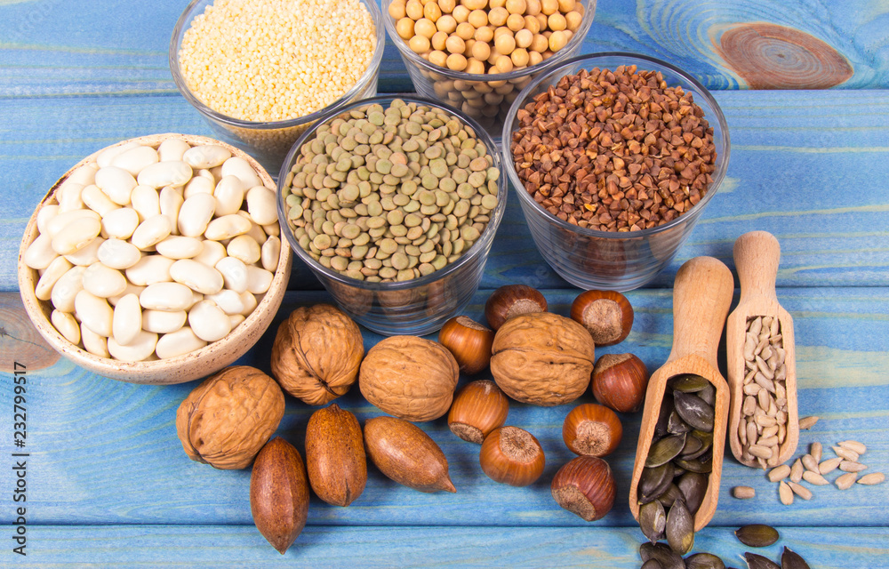 Food products containing protein of vegetable origin. Food products containing protein of vegetable origin.