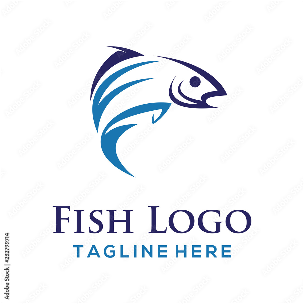Fish logo design idea, Seafood restaurant Fish logo design idea, Seafood restaurant