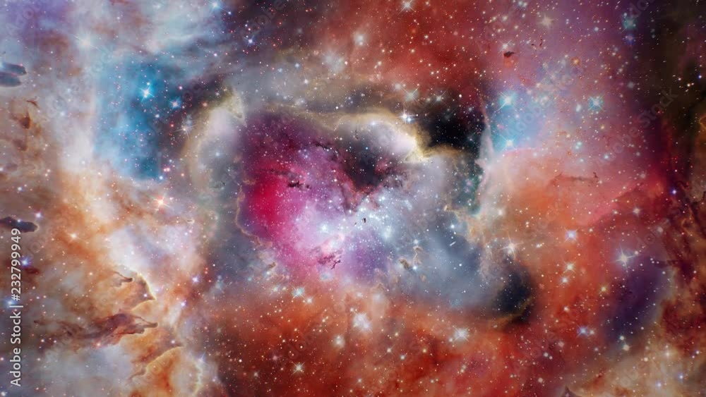 Flying through nebula 4K