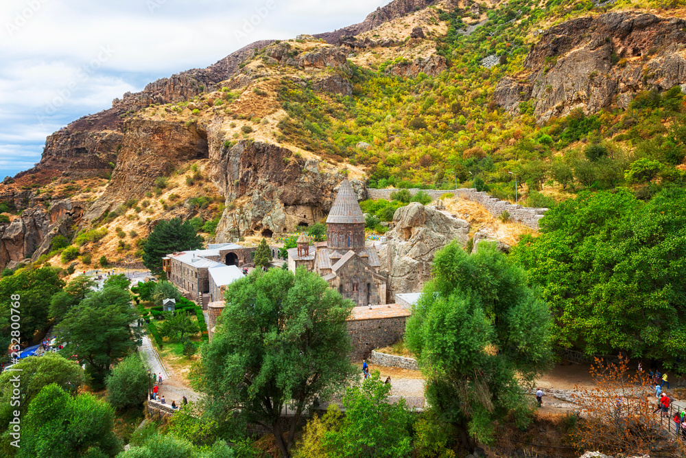 Geghard Monastery in Armenia. Top view
