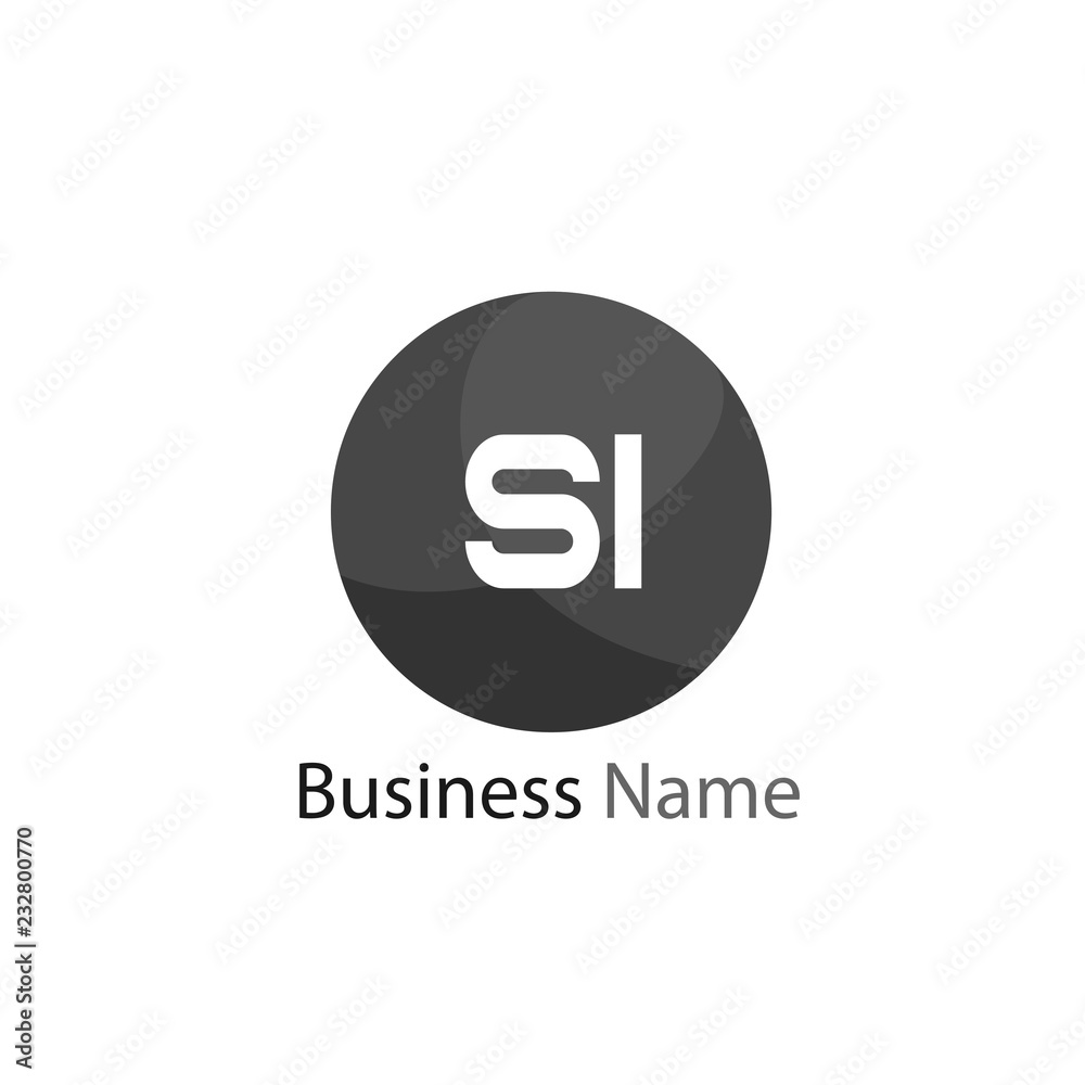 Obraz premium Initial Letter SI Logo template design
