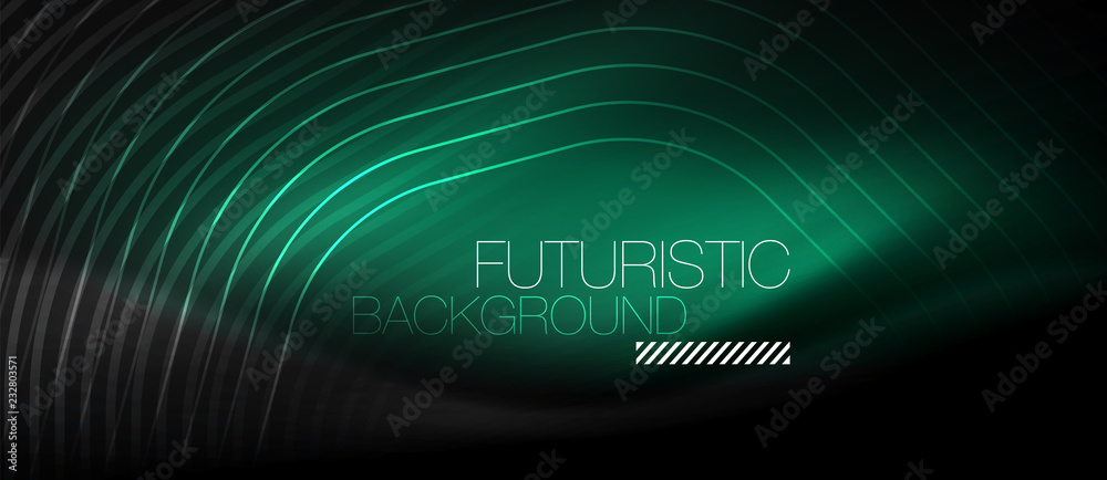 Neon glowing lines, magic energy space light concept, abstract background wallpaper design Neon glowing lines, magic energy space light concept, abstract background wallpaper design