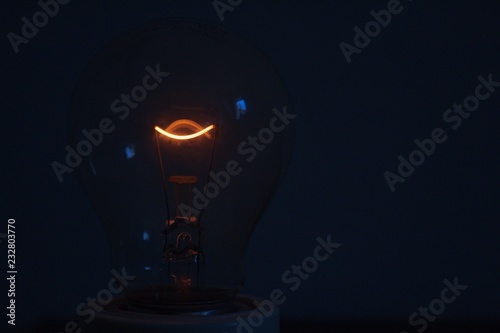 light bulb in the dark