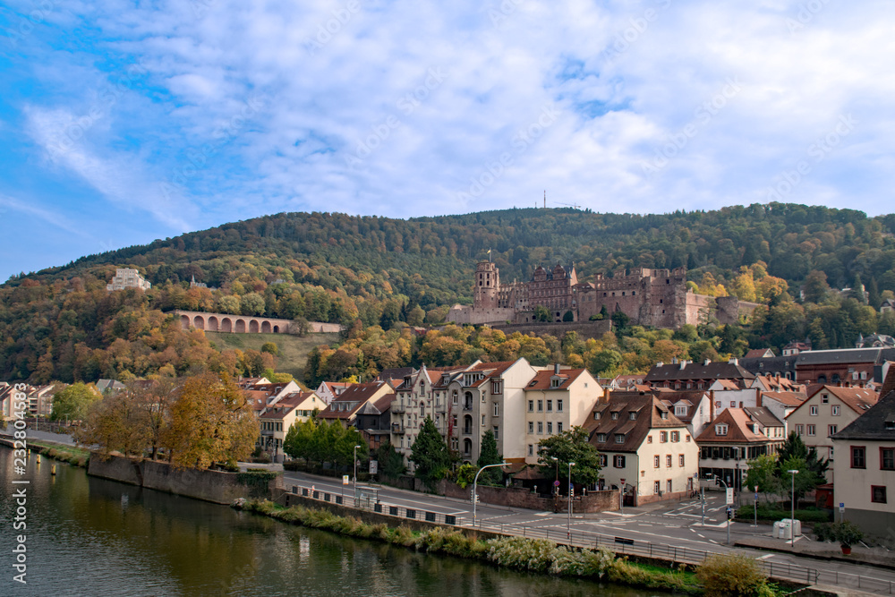 Blick auf das Heidelberger Schloss, Heidelberg, Baden-Württemberg, Deutschland 