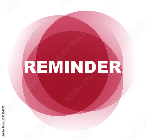 red vector banner reminder