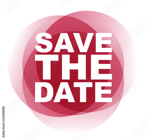 red vector banner save the date