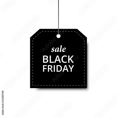 Label black friday orange holiday design sale