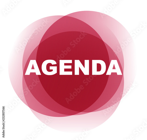 red vector banner agenda