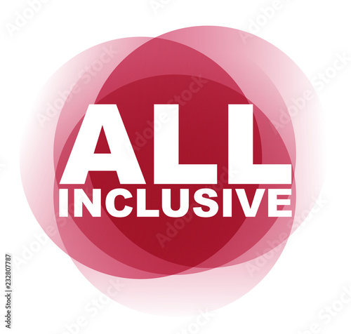 red vector banner all inclusive