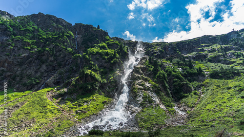 waterfall in mountains