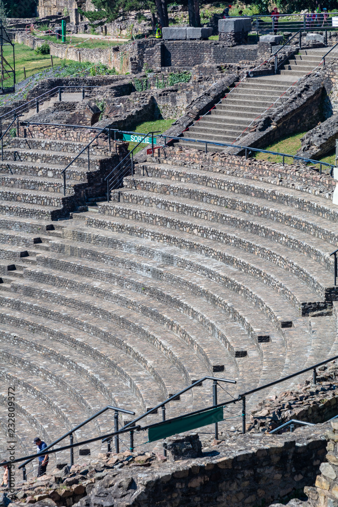 Remains of the Roman theater in Lyon
