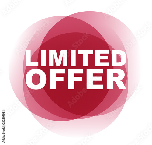 red vector banner limited offer