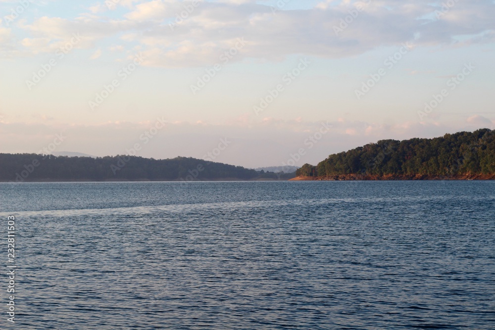 A beautiful view of the lake in the Tennessee valley. A beautiful view of the lake in the Tennessee valley.
