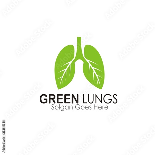 green lungs logo design