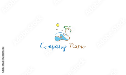 Island Holidays vector logo image