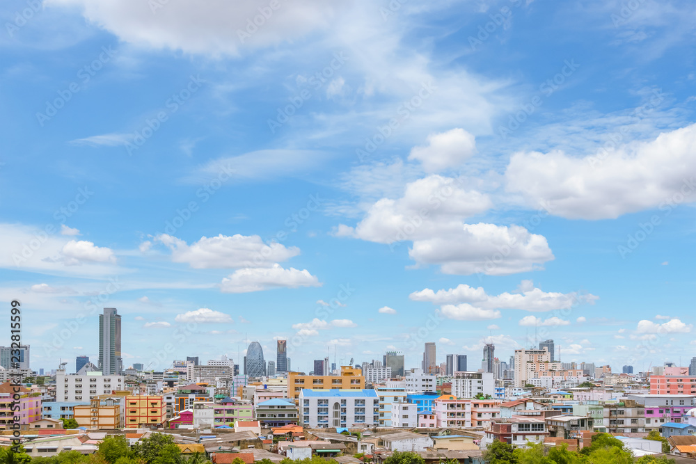 Bangkok Ratchada business district cityscape, Thailand
