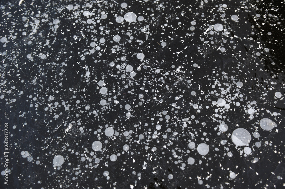 Frozen air bubbles. Frozen air bubbles.