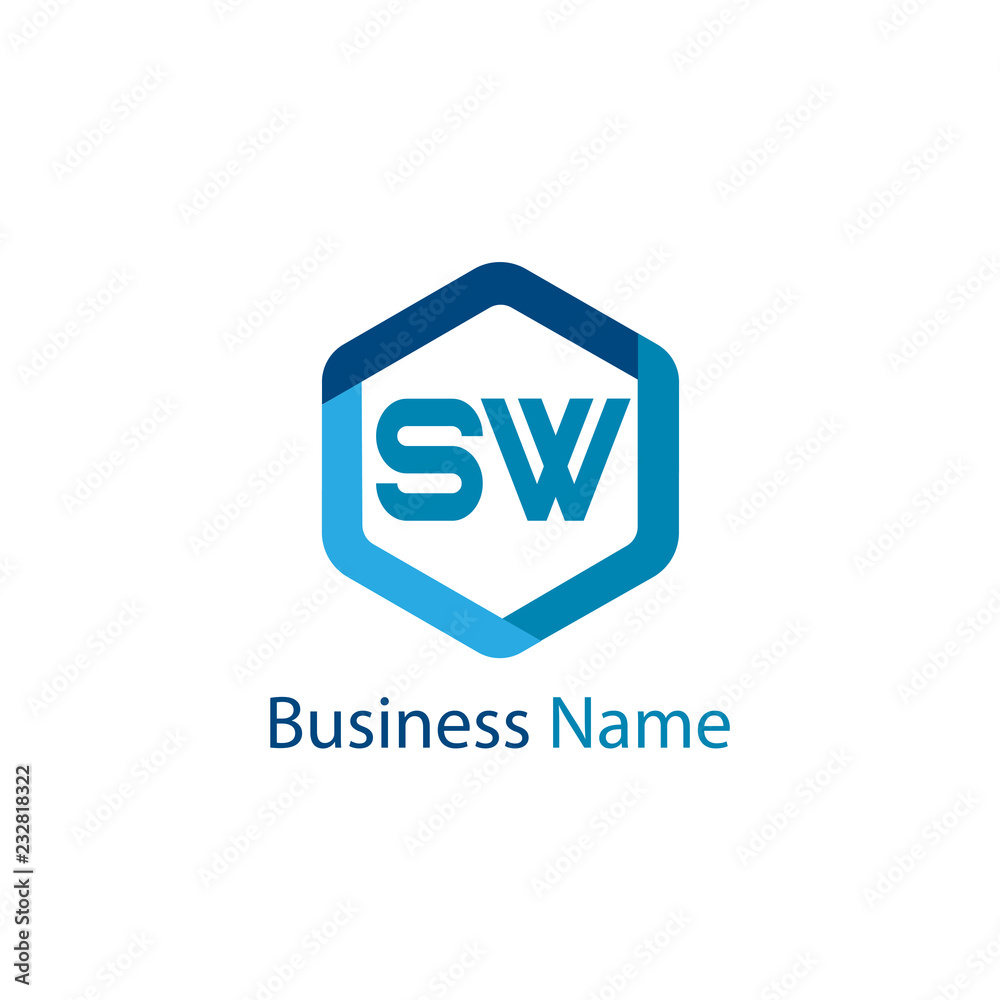 Initial Letter SW Logo template design Initial Letter SW Logo template design