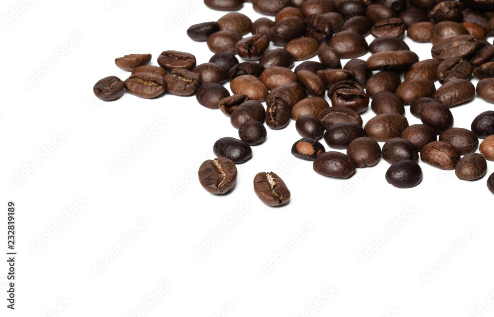 coffee beans isolated on white background coffee beans isolated on white background