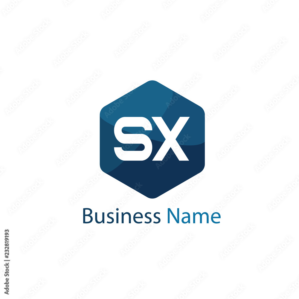 Obraz premium Initial Letter SX Logo template design