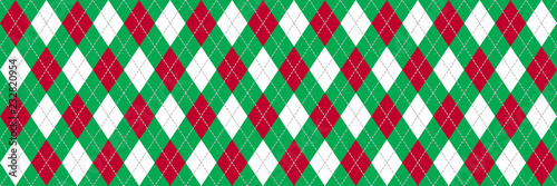 Red and Green Argyle Banner