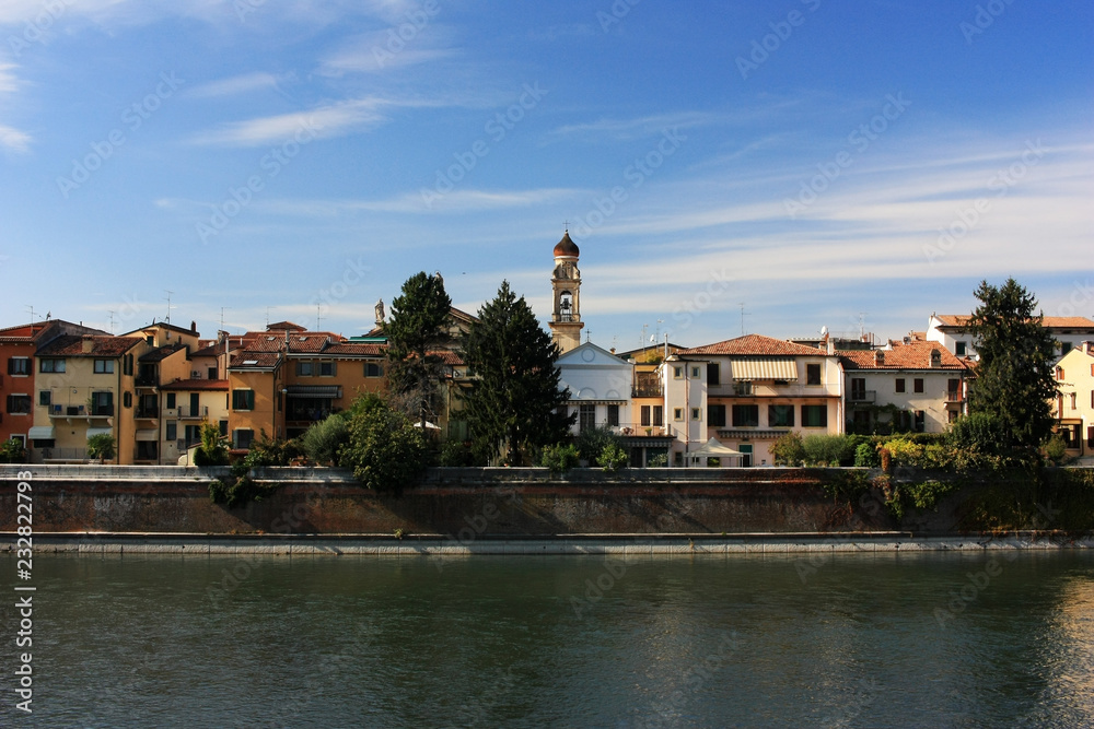 Embankment in the city of Verona, Italy