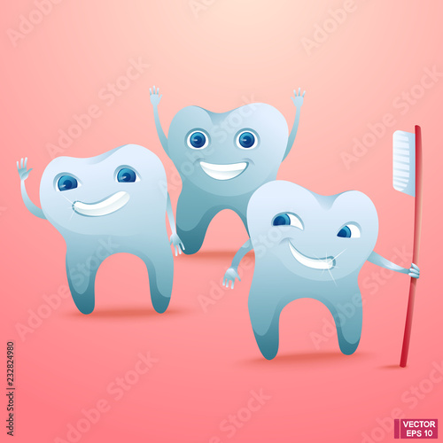 Cute cartoon teeth