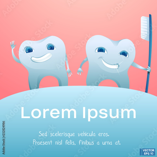 Cute cartoon teeth