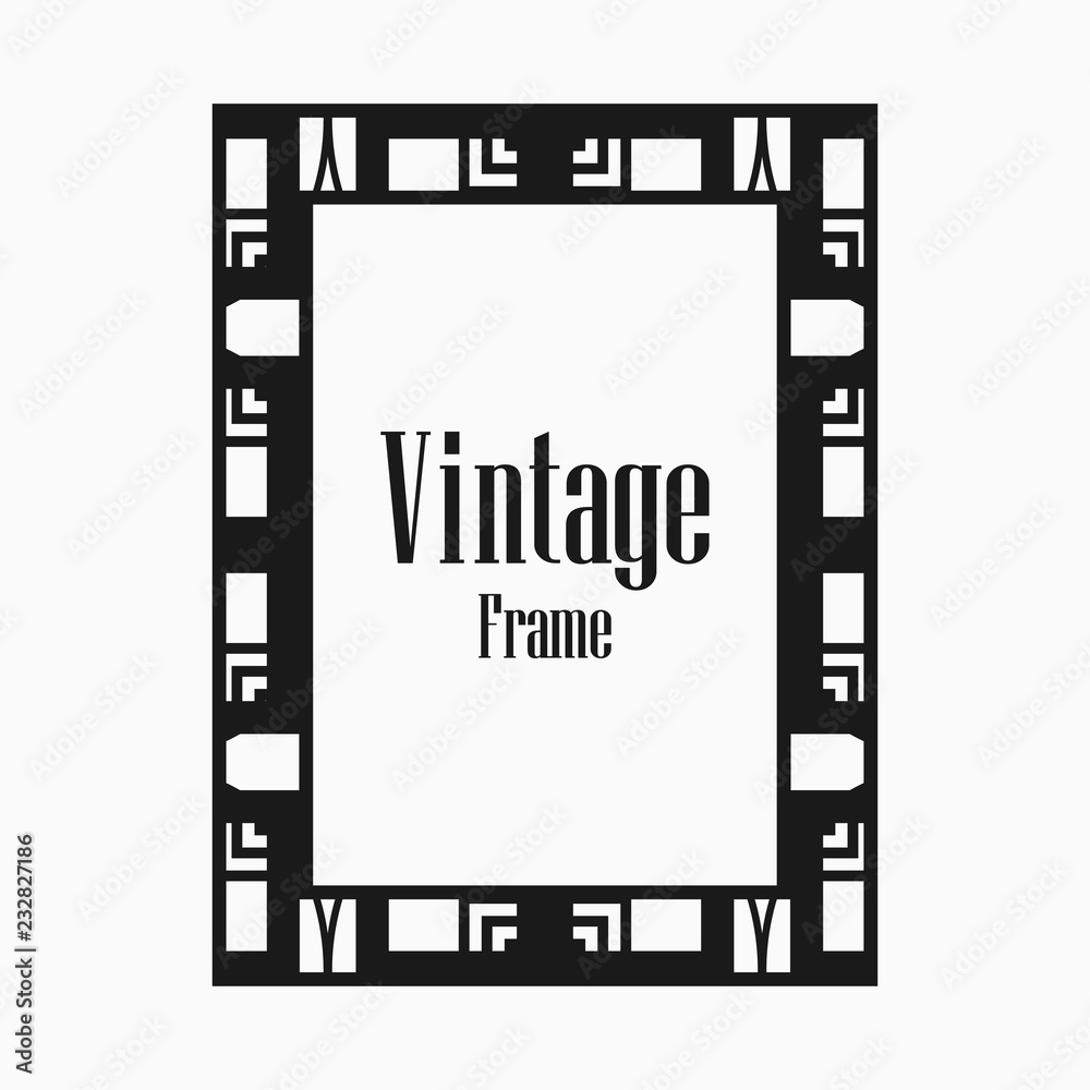 Art Deco border frame