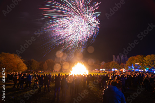 Fotografie Fireworks display at bonfire night