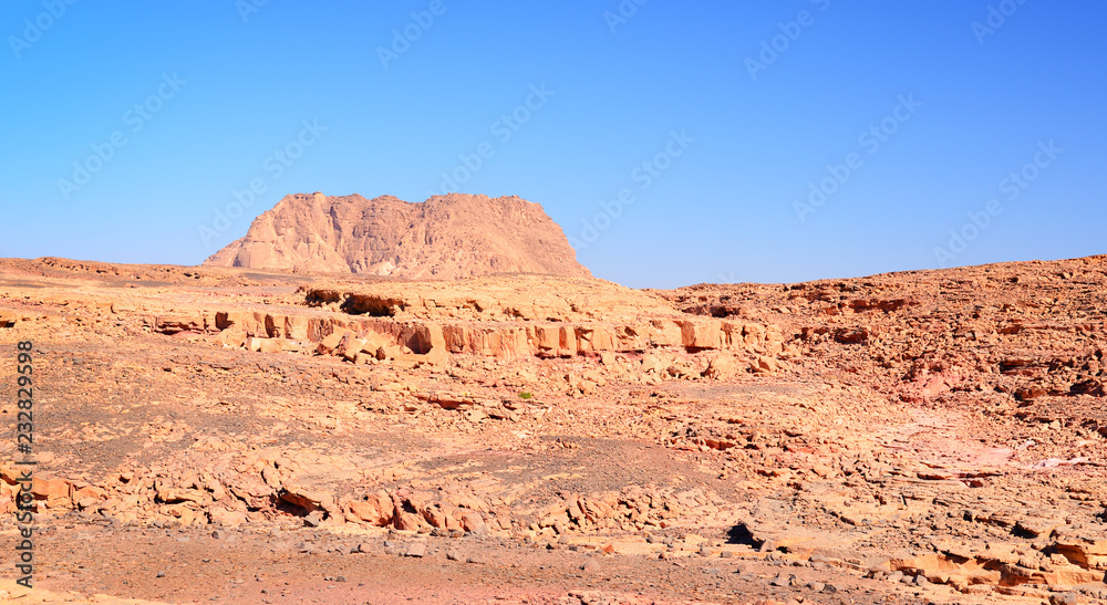 View of Sinai desert in Egypt