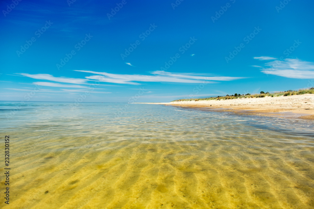Sunny coast of Baltic sea