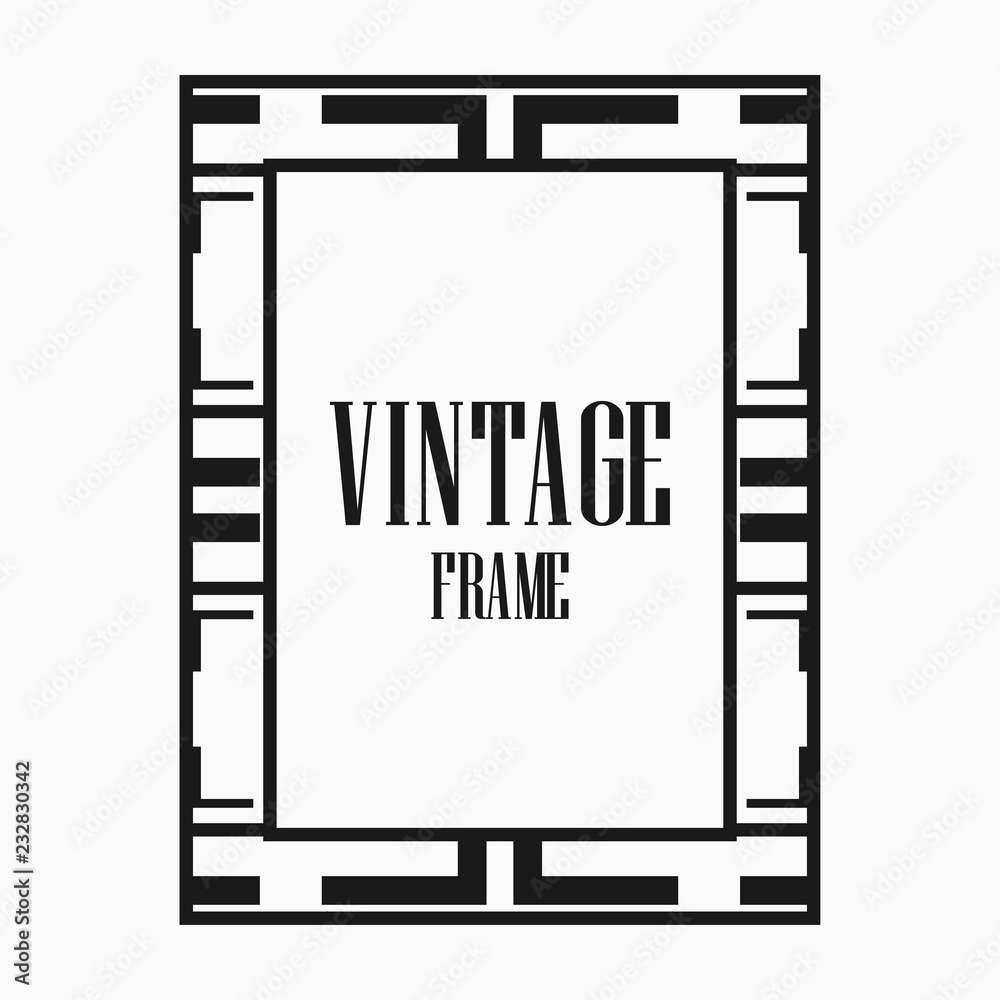 Obraz premium Art Deco border frame