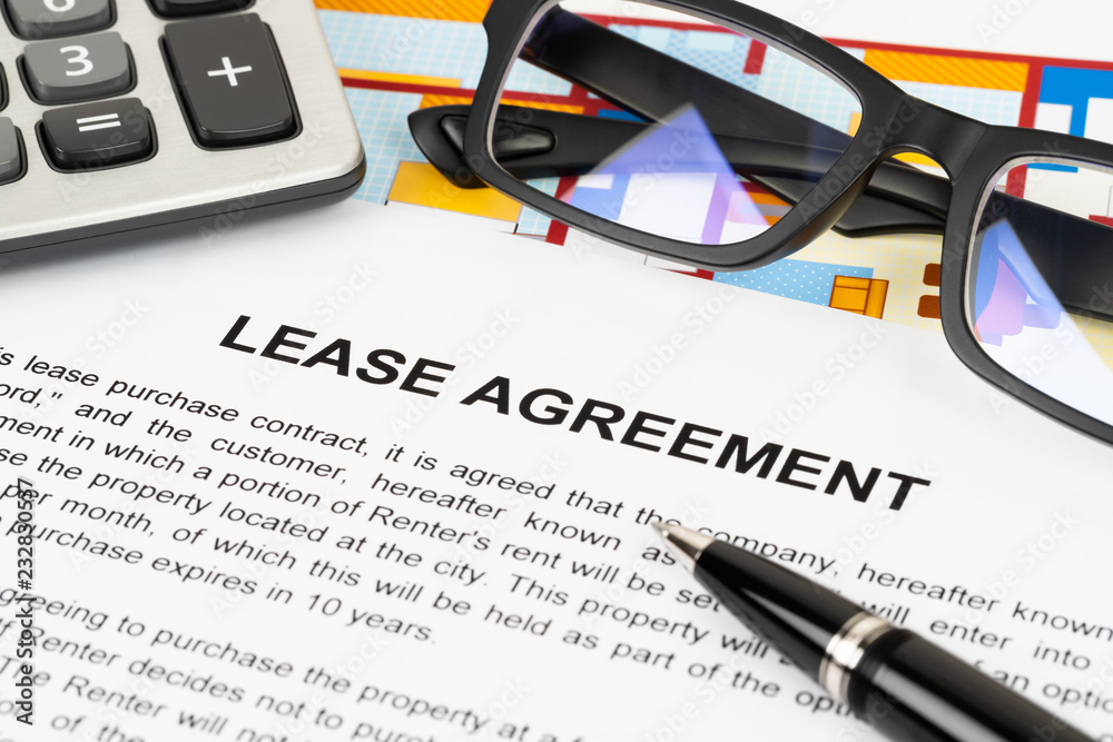 Rental agreement paperwork; document is mock-up Rental agreement paperwork; document is mock-up