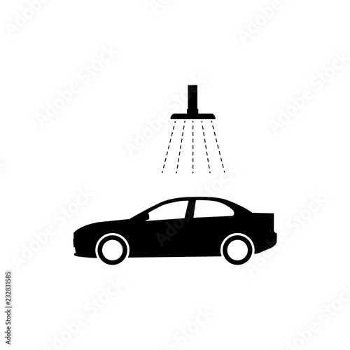 Car wash icon, logo on white background