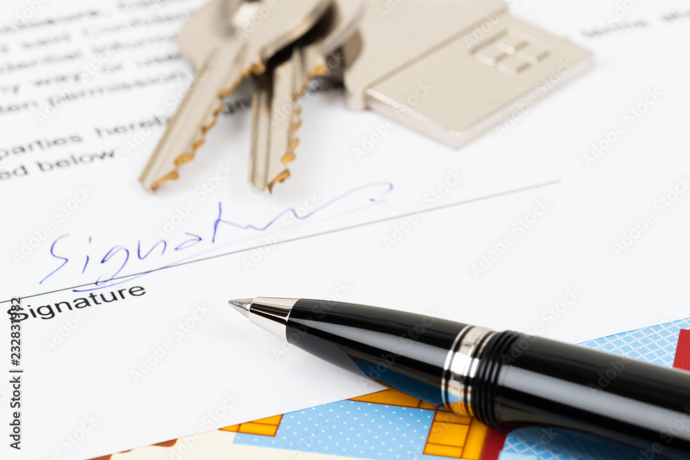 Rental agreement paperwork; document is mock-up Rental agreement paperwork; document is mock-up