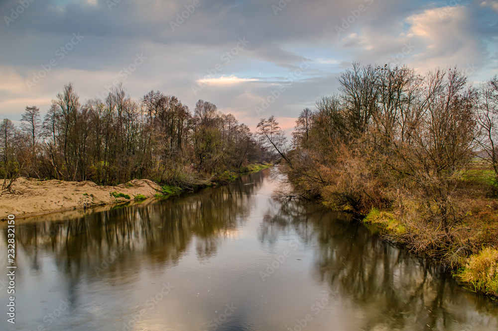Autumn on the Widawka river, Poland Autumn on the Widawka river, Poland
