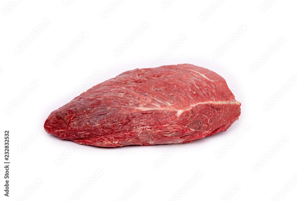 Piece of fresh raw horse meat isolated on white background Piece of fresh raw horse meat isolated on white background