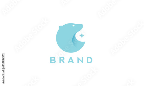 A minimalist vector polar bear logo.