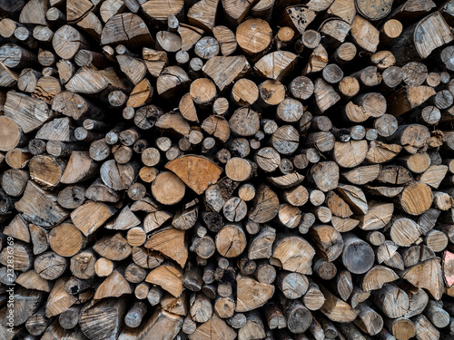 Wood logs texture background