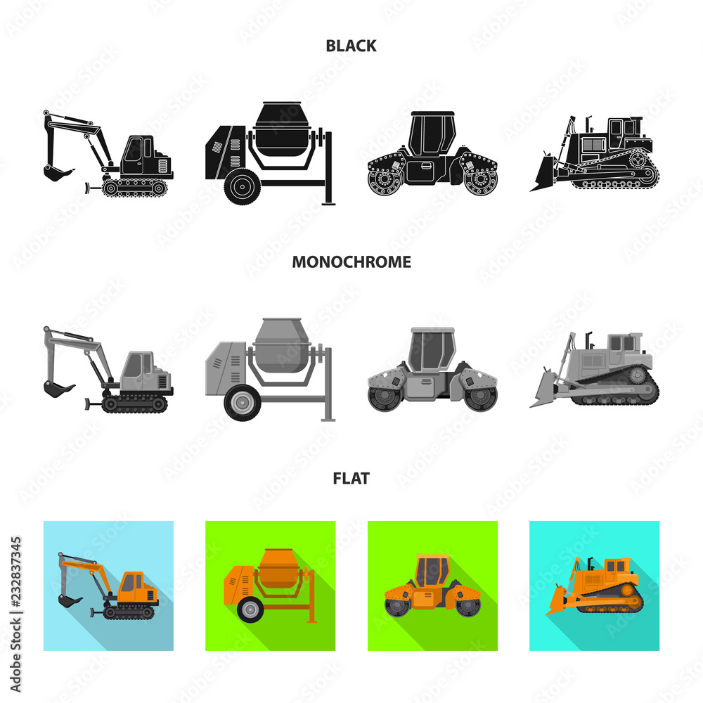 Vector illustration of build and construction sign. Set of build and machinery stock symbol for web. Vector illustration of build and construction sign. Set of build and machinery stock symbol for web.