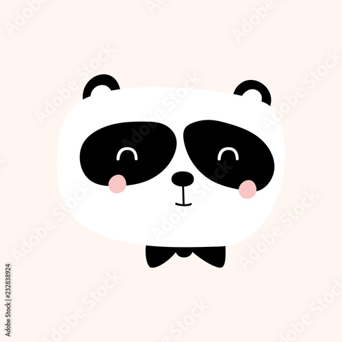 Cute panda. Suitable for textiles, postcards, posters, printing, decorating children's item.