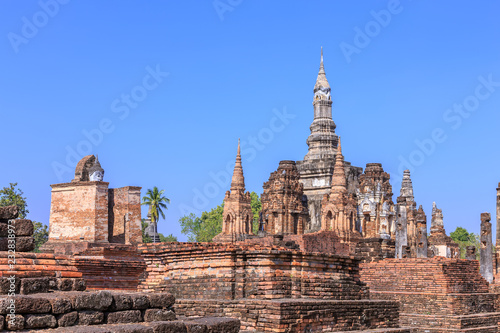 Pagoda in Wat Maha That  Shukhothai Historical Park  Thailand