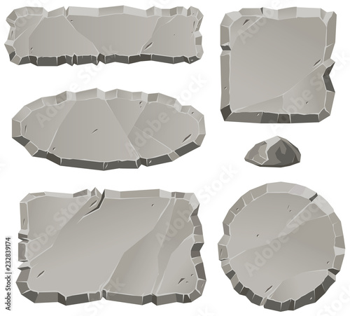 Vector stone design elements for game and web