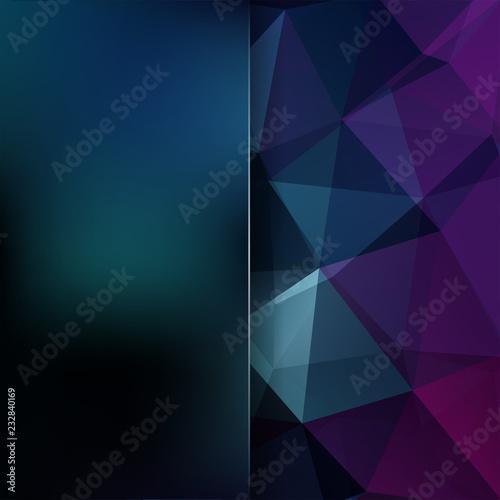 Abstract polygonal vector background. Dark blue geometric vector illustration. Creative design template. Abstract vector background for use in design