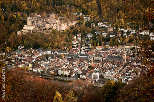 Heidelberg old City and Heidelber Castle from above 1 © Cengiz