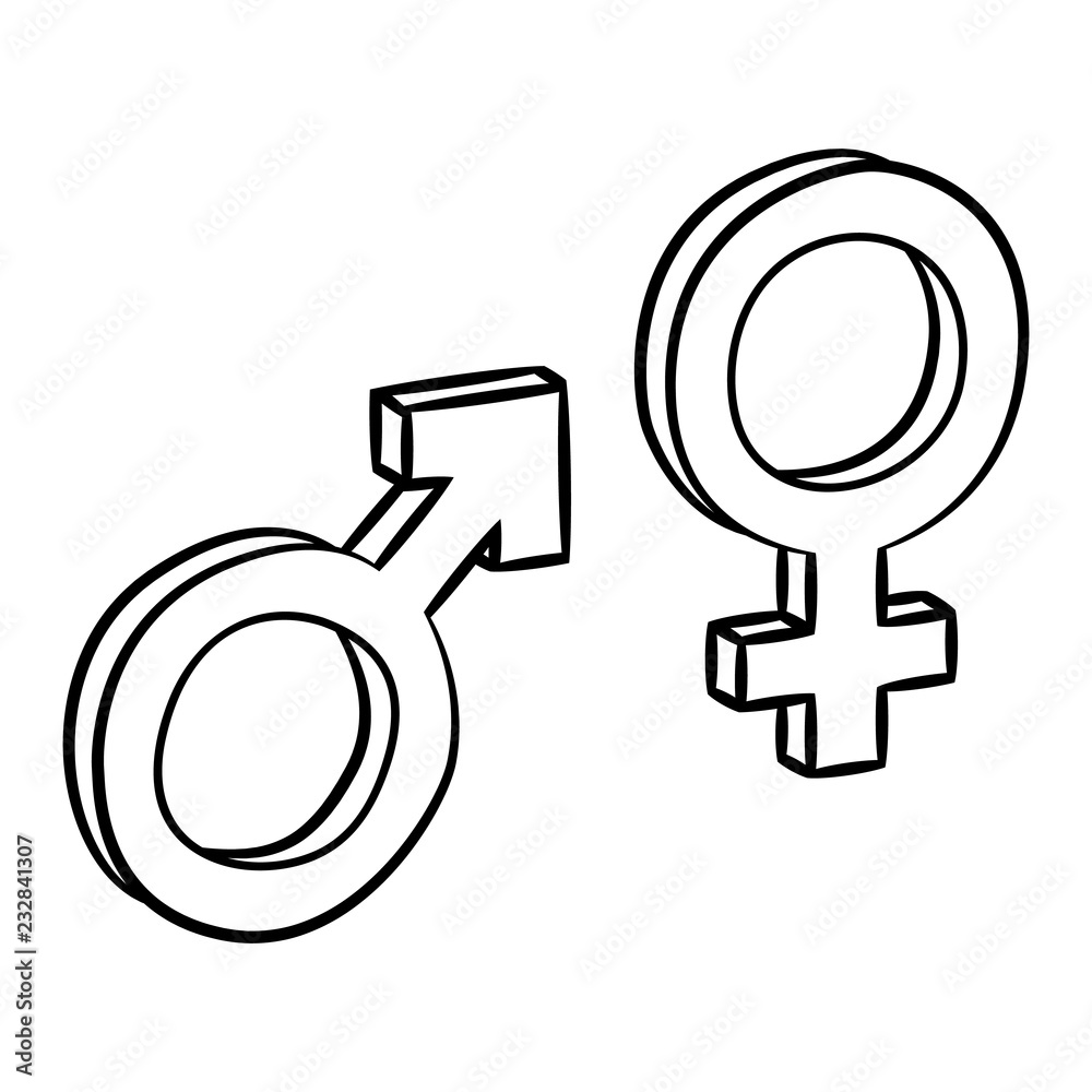 Sign of gender difference. Man and woman. vector 3d Sign of gender difference. Man and woman. vector 3d