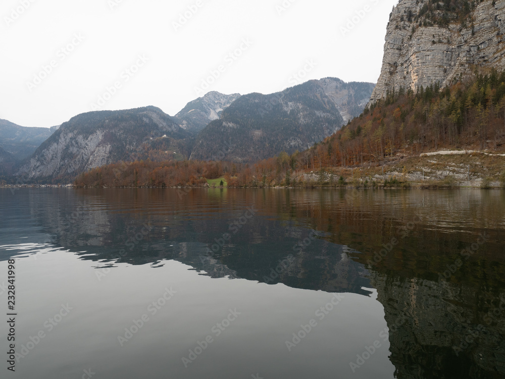 Hallstatt lake from Obertraun