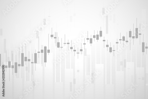 Business candle stick graph chart of stock market investment trading. Trend of graph. Vector illustration
